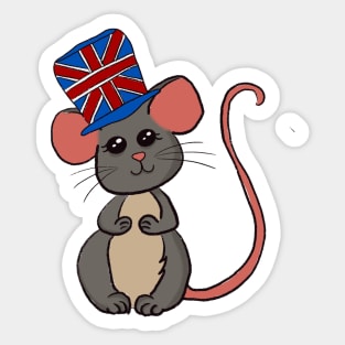 Squeak the mouse goes to the uk Sticker